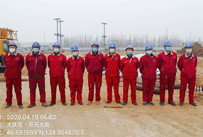 抗疫克難，凝心聚力——工地上的早會！  